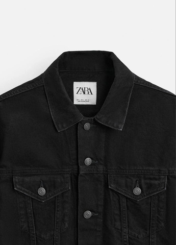 Чорна демісезонна куртка Zara