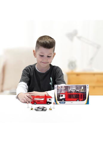 Игровой набор – Автоперевозчик Scania (автоперевозчик, машина, аксессуары) TechnoDrive (368834602)