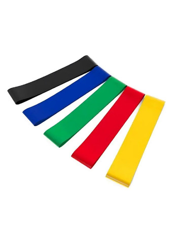 Комплект резинок эспандеров разной нагрузки для растяжки фитнеса тренировок занятий спортом с чехлом 5 лент (479704-Prob) Unbranded (322895699)
