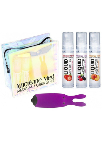 3 лубриканта Amoreane Med 3х10мл і віброкуля Adrien Lastic (317256918)