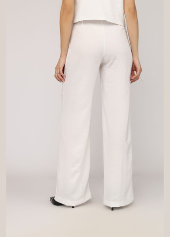 Штаны широкие женские цвет белый CB-00273599 Yuki (325813485)