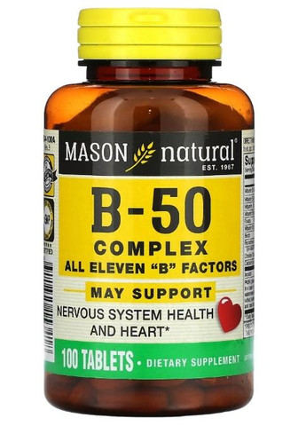 B-50 Complex 100 Tabs Mason Natural (292556193)