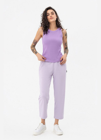 Фиолетовые спортивные демисезонные прямые брюки Garne