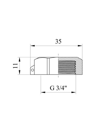 Заглушка 3/4" ВР латунная STA (332973022)