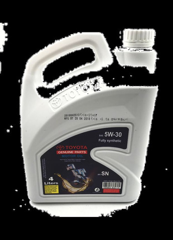 Оригинальная синтетическая моторная смазка Тойота 5W-30 4л 08880-83714 Емираты Toyota (345735339)