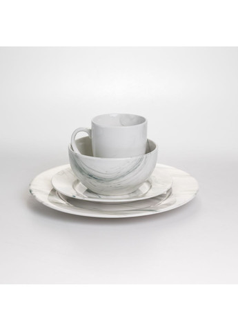 Столовий сервіз із порцеляни Marmor 16 предметів на 4 персони Yiwu (366092024)