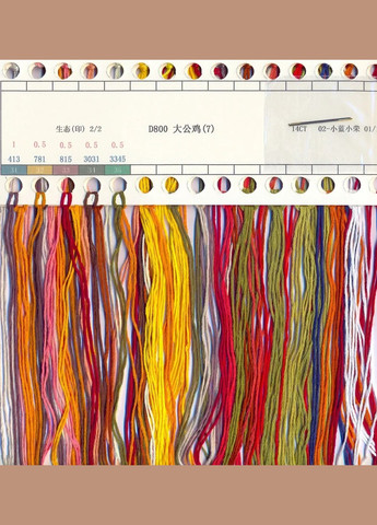 Набір для вишивання за нанесеною на канву схемою "The big cock". AIDA 14CT printed, 27*21 см Joy Sunday (313612946)