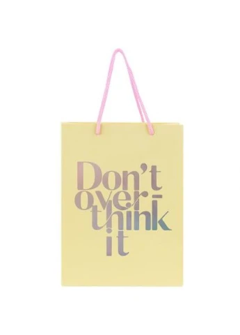 Пакет бумажный подарочный, 18х24 см Don't overthink it Axent (376350703)