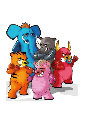 Сверхпрочная игрушка для собак плюшевый слон с пищалкой Warriors Phant 18 х 12 х 12 см (8023222231214) Croci (315332891)