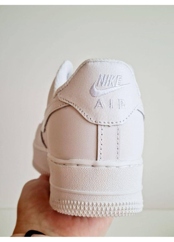 КРОСІВКИ ЖІНОЧІ NIKE AIR FORCE 1 MINI SWOOSH WHITE НАЙК АІР ФОРС 1 ПРЕМІУМ No Brand білі демісезони (367174606)