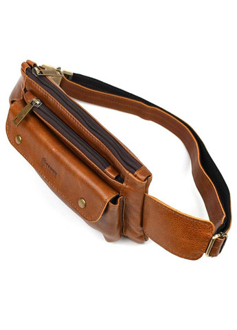 Сумка на пояс из натуральной кожи, бананка GB8136-3md коньячная TARWA (298683966)