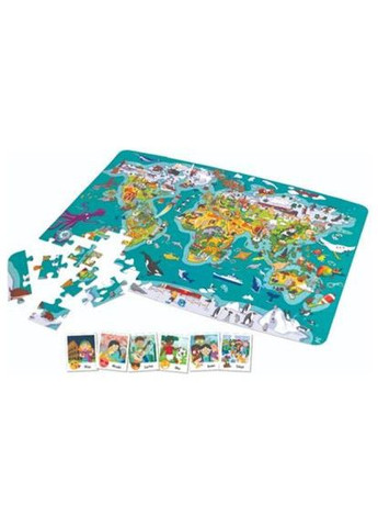Пазл игра Карта мира 105 элементов (E1626) Hape гра Карта світу 105 елементів (366155020)