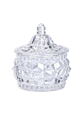 Цукерниця скляна з кришкою кругла Ø 8 см HP-YH-3 Yiwu (370800071)