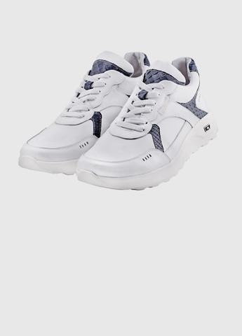 Жіночі кросівки шкіряні, білі + пітон (0108) Bahram білі всесезони (329880126)