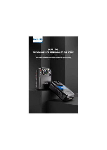 Професійна боді-камера VTR8103 з GPS-трекінгом Philips (345745919)