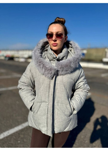 Сіра зимня куртка, колір сірий Fashion