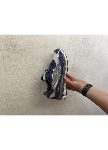 Білі Осінні кросівки чоловічі asics gel-nyc white blue асікс гель нюк No Brand