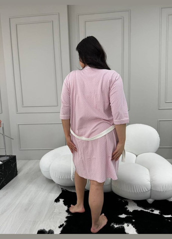 Розовая всесезон нежный домашний костюм пижама из натуральной ткани Vakko