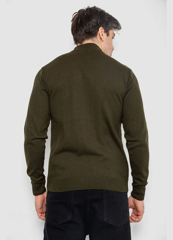 Оливковый (хаки) зимний свитер мужской однотонный Ager 161R1770