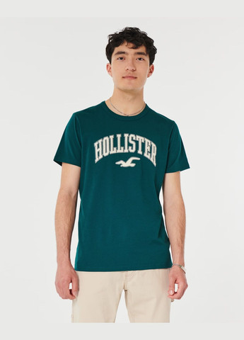 Темно-зелена футболка hc9838 Hollister
