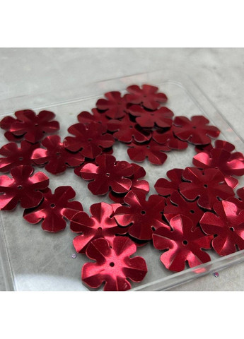 Ø20мм Паєтка гранована квіточка 5г - червоний Plus-plus (352743370)