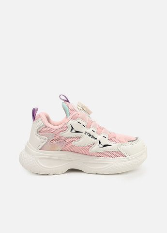 Рожеві осінні кросівки для дівчинки, на пласкій підошві колір рожевий цб-00273966 Kimboo