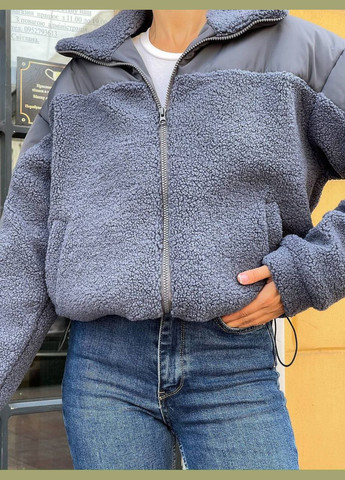 Сіро-синя демісезонна куртка демісезонна на підкладці LeVi