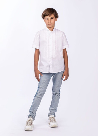 Белая рубашка для мальчиков Едельвіка хлопок (361949710)