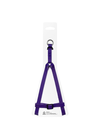 Шлея для котів та дрібних собак шкіряна Classic з QR, пластиковий фастекс, XS, Ш 10 мм, В=С 28-40 см фіолетовий WAUDOG (322124984)