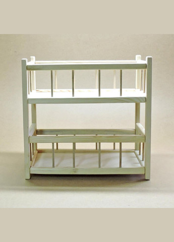 Кровать для кукол из дерева Золушка бланже (КРТ-000301) No Brand (328605244)