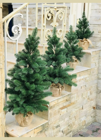 Ялинка лита Premium в мішковині 50 см зелена HVOYA (328606327)