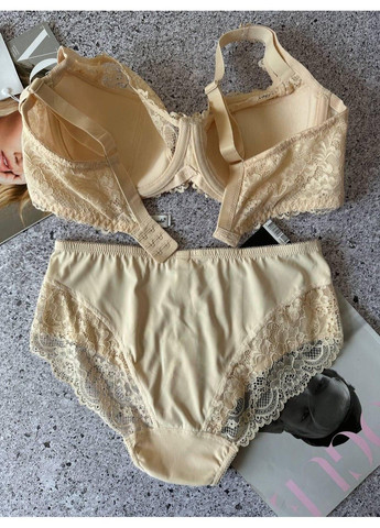Бежевий бежева жіноча білизна комплект Lanny Mode