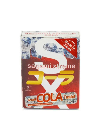 Супертонкие латексные презерваивы Xtreme Cola flavor 3 шт Sagami (289868662)