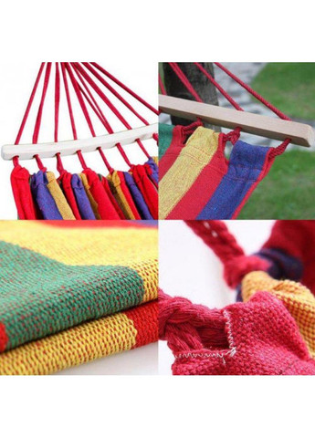 Гамак у гавайському стилі з поперечиною 200×80 см червоний (2104618619) No Brand (351363085)