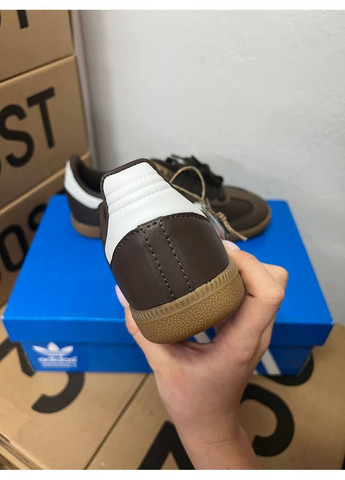 Комбіновані Осінні кросівки чоловічі adidas samba brown адідас самба No Brand