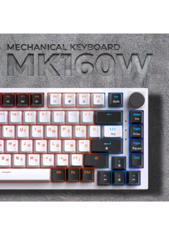 Дротова механічна клавіатура MK160W (Red) з Hot-Swap RGB White GAMEPRO (377738378)
