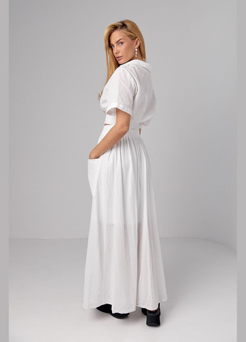 Летний юбочный костюм из жатого поликотона Lurex (323185178)