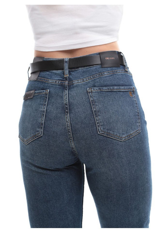 Джинси жіночі сині слім МОМ зі стрейчем великий розмір Slim mom Cracpot - (302214848)