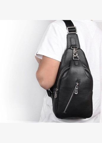 Сумка чоловіча через плече шкіряна флотар через плече слінг 14973 Чорний Vintage (302008081)