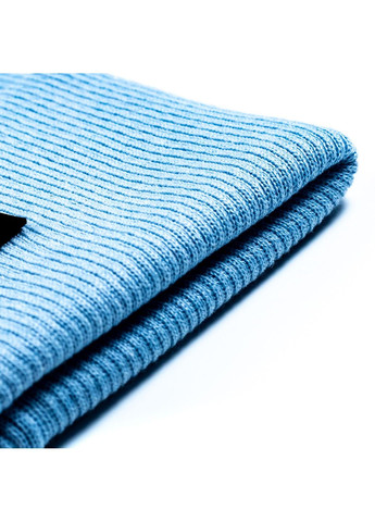 Шапка біні чоловіча бавовна блакитна ТЕОНА 573-543 LuckyLOOK 573-543М (322791143)