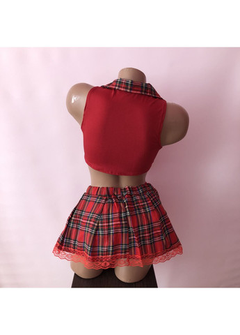 Червоний демісезонний ігровий костюм для рольових ігор школярка студентка сексуальний комплект білизни No Brand