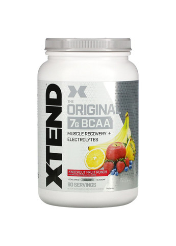 Комплекс амінокислот Xtend The Original 7G BCAA 90 порцій зі смаком фруктового пуншу (1,22 кг) Scivation (280265889)