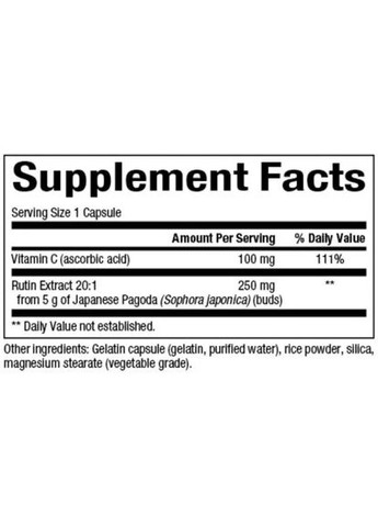 Рутин Rutin 250 мг 90 капсул Natural Factors (361115918)