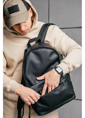 Рюкзак CalmSkin Black - еко-шкіра, формат 41×28×14 No Brand (370639346)