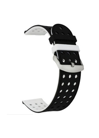 Двухсторонний ремешок с перфорацией для часов Samsung Gear S3 Classic SM-R770 / Frontier RM-760 - Black&White Primo (266914518)