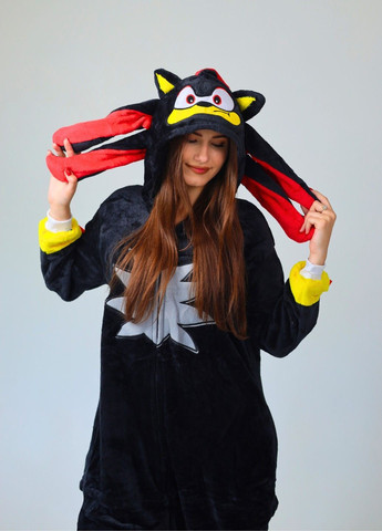 Кігурумі піжама Сонік Шедоу аніме жіноча чорна плюшева Lalapka (365783489)