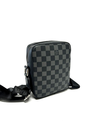 Чоловіча нагрудна сумка LV з єко-шкіри 76121-2A чорна 22 x 18 x 5,5 No Brand (372744694)