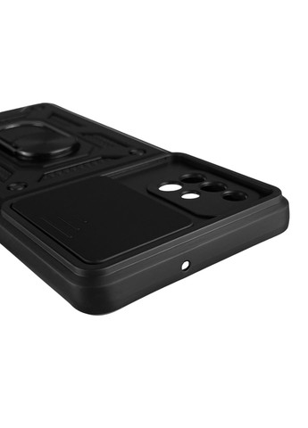 Чохол для Galaxy A71 (SM-A715F) броньований з кільцем зі шторкою на самсунг а71 чорний rg1 Samsung (366020030)