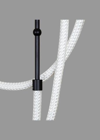 Люстра подвесная черная из гибкого каната в стиле арт-деко (81-3132-3 BK) No Brand (370072275)