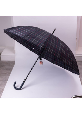 Синя} класична парасолька-тростина напівавтомат з поліестеру 16 спиць діаметр 117 см синя hp-23-4bl Yiwu (370974826)